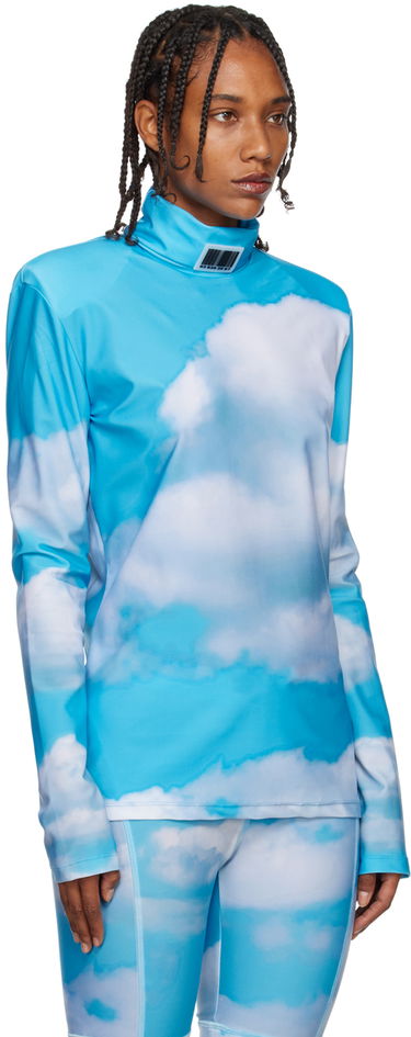 Пуловер VETEMENTS VTMNTS Turtleneck Clouds Print Синьо | VL14TO300S, 1