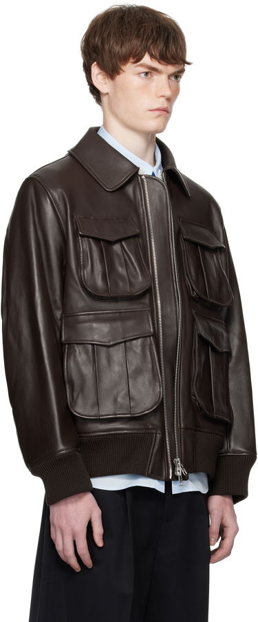 Яке бомбър Simone Rocha Simone Rocha Oversized Multi-Pocket Aviator Jacket Кафяво | 6130 0456, 1