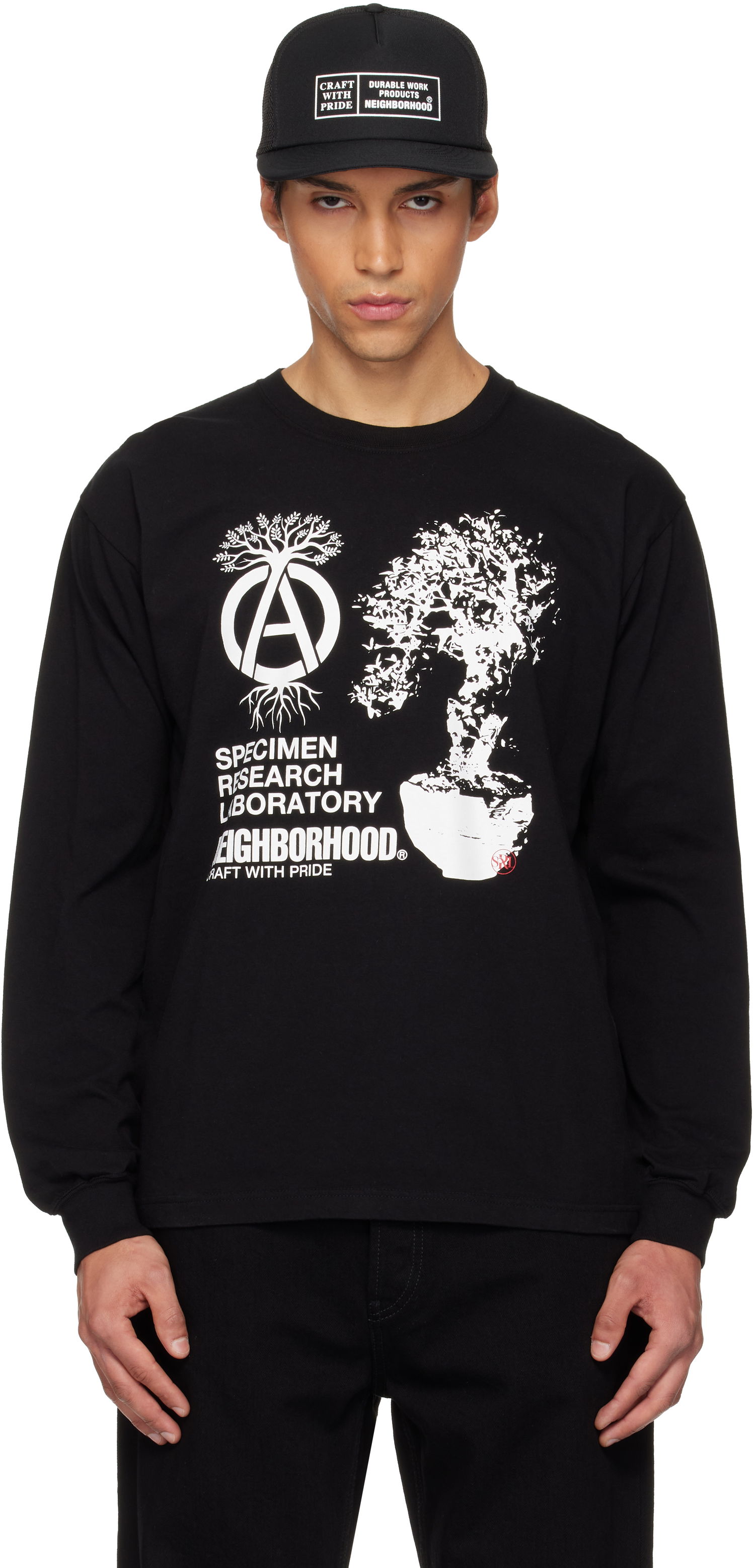 Тениска Neighborhood SRL Long Sleeve T-shirt Черно | 252PCNH-LT19, 0