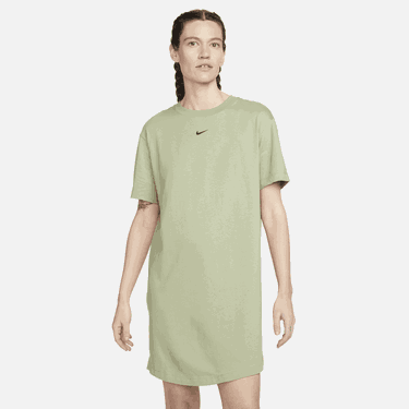 Pокля Nike Sportswear Essential T-Shirt Dress Зелено | DV7882-386, 0