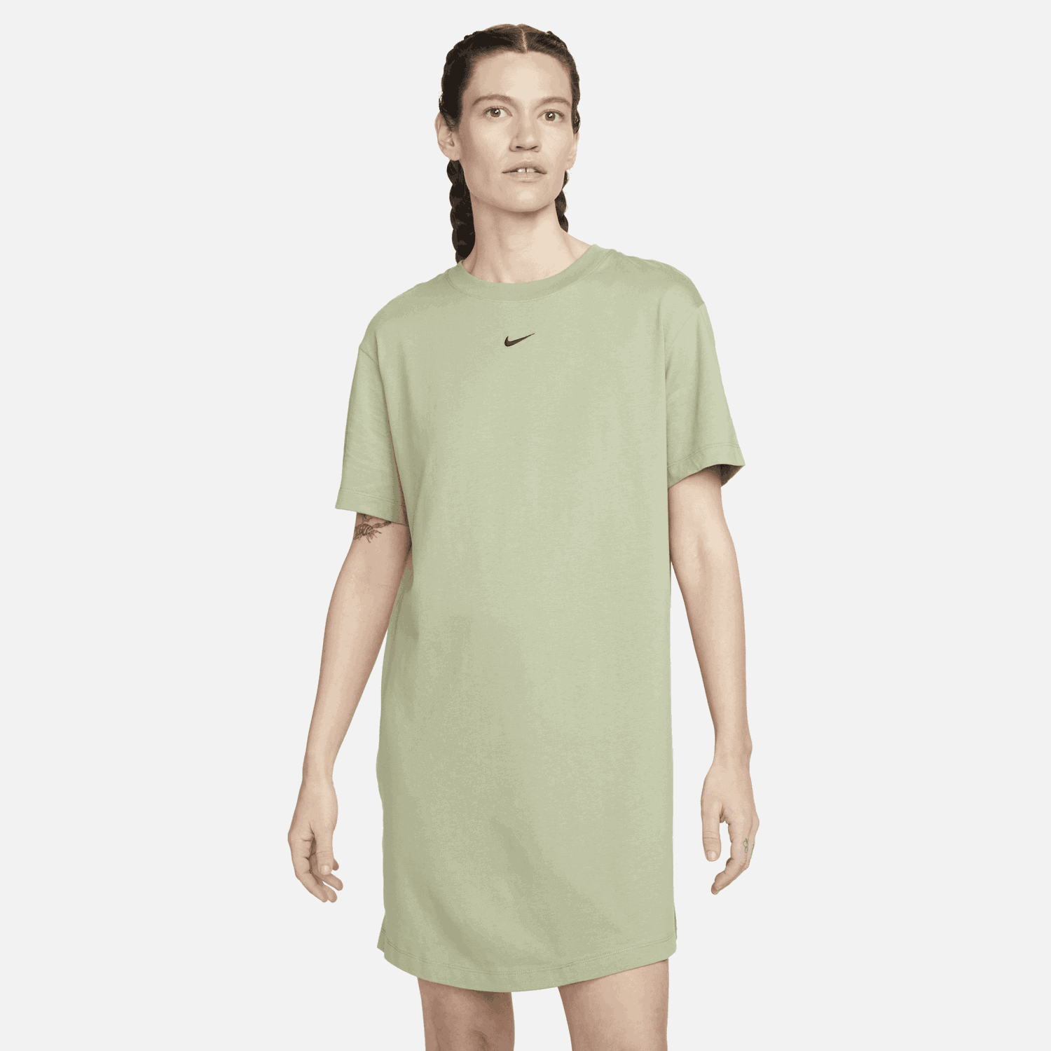 Pокля Nike Sportswear Essential T-Shirt Dress Зелено | DV7882-386, 0