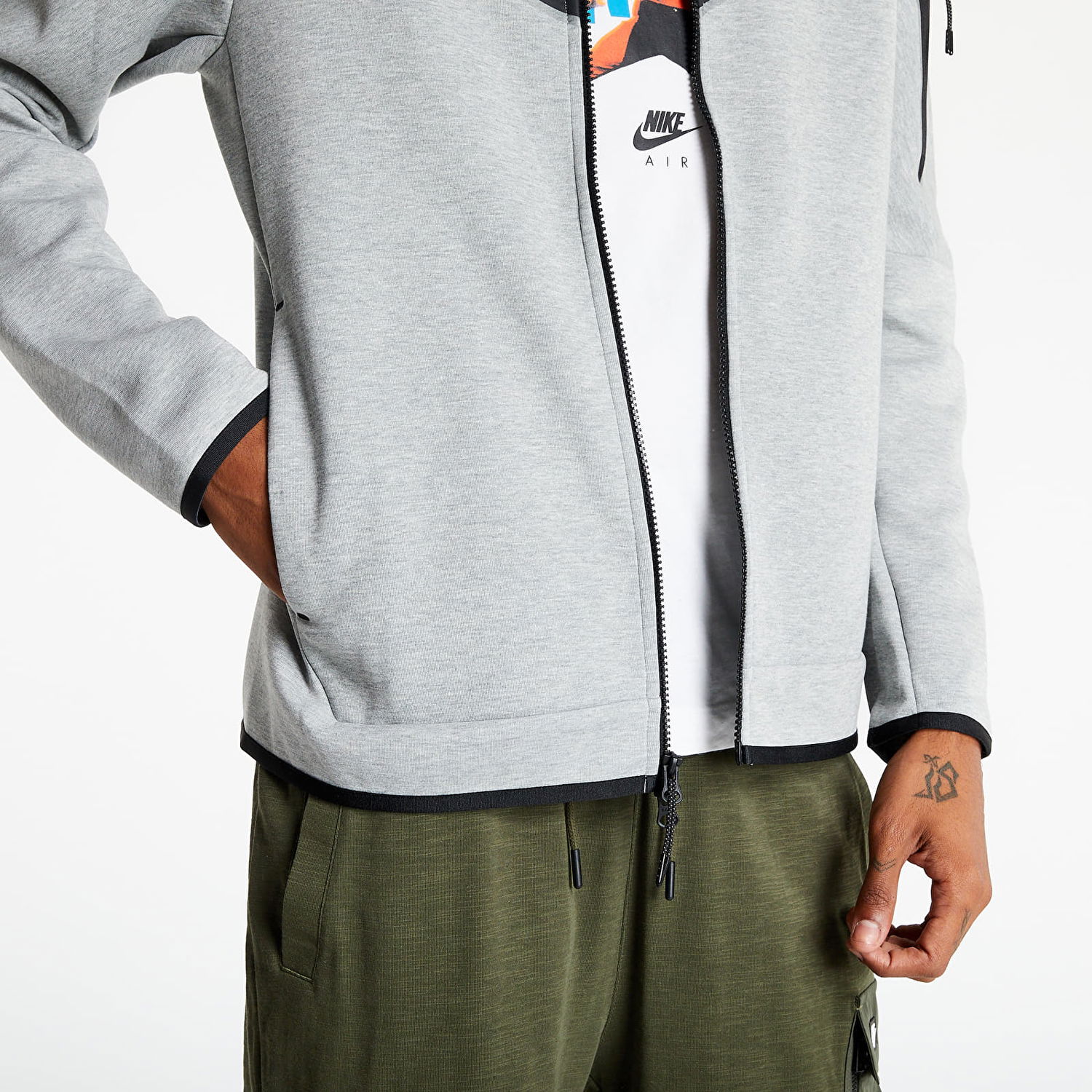 Суитчър Nike Tech Fleece Full-Zip Hoodie Сиво | CU4489-063, 1