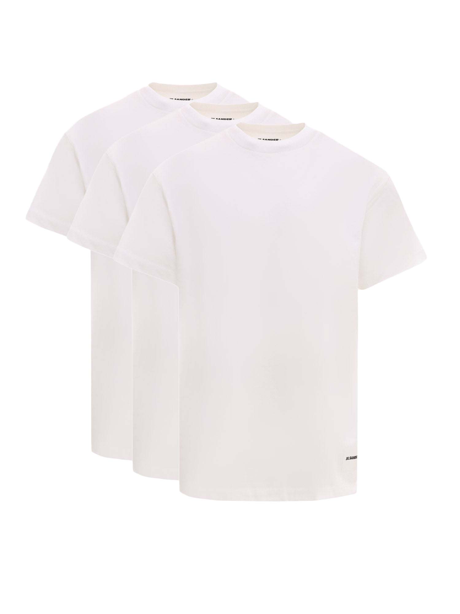 Тениска Jil Sander Biologic Cotton Logo Label T-Shirt Set Бяло | J47GC0001J45048#100, 0