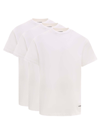 Тениска Jil Sander Biologic Cotton Logo Label T-Shirt Set Бяло | J47GC0001J45048#100