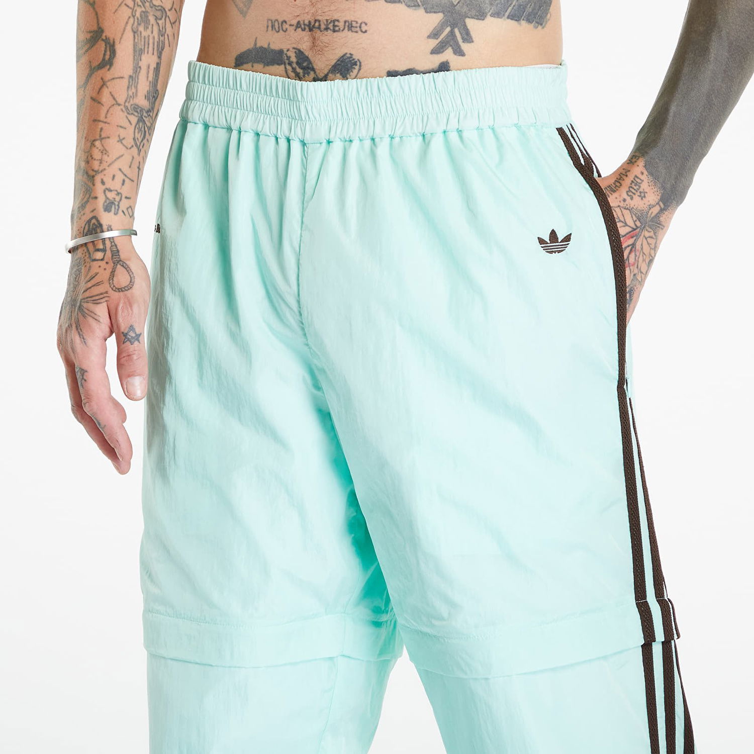 Панталони adidas Originals x Wales Bonner Nylon Trousers Тюркоазено | IB3255, 1
