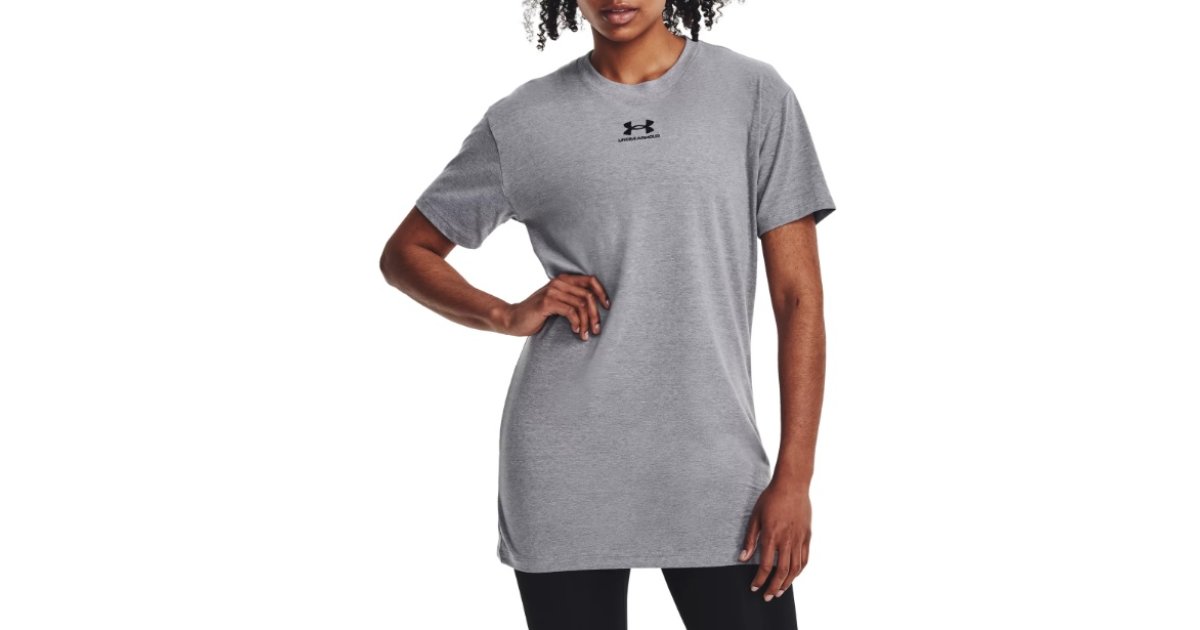 Тениска Under Armour W Extended Сиво | 1383429-035, 1
