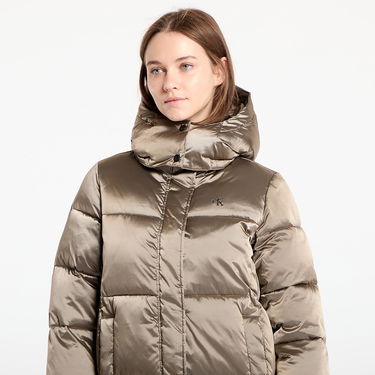 Пухо яке CALVIN KLEIN Shiny Satin Puffer Coat Brindle Бежово | J20J224617 PAV, 1