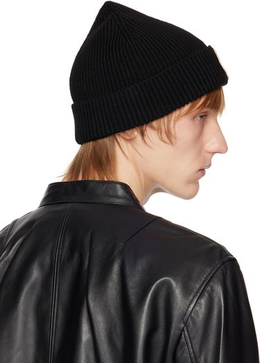 Шапка rag & bone Charlie Logo-Embroidered Wool Beanie Черно | WJK22HS009BV09, 2