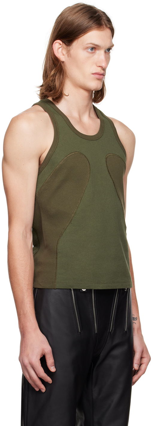 Потник Dion Lee Ribbed Tank Top Зелено | C3064P22, 1