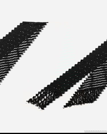 Шал KIKO KOSTADINOV Tarr Night Sky Textured Patterned Scarf with Fringe Черно | KKAW25KN09 112, 2