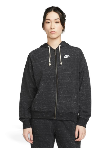 Суитчър Nike Sportswear Gym Vintage Full-Zip Hoodie Черно | DM6386-010