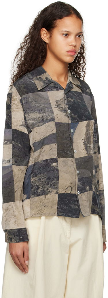 Риза Serapis Serapis Oil Sand Print Shirt Многоцветен | FW22_SS_2, 1