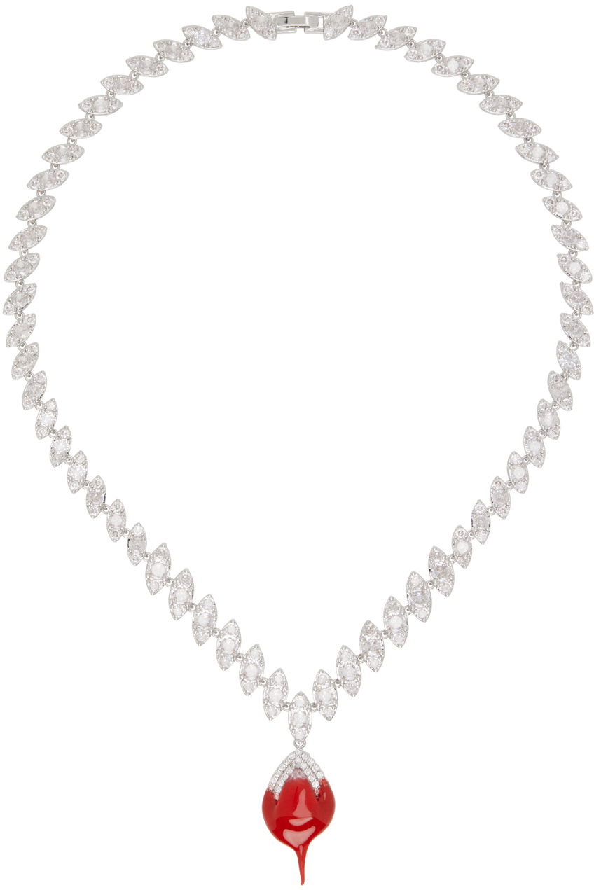Колие Ottolinger Ottolinger Exclusive Diamond Dip Necklace Червено | 2500614E, 0