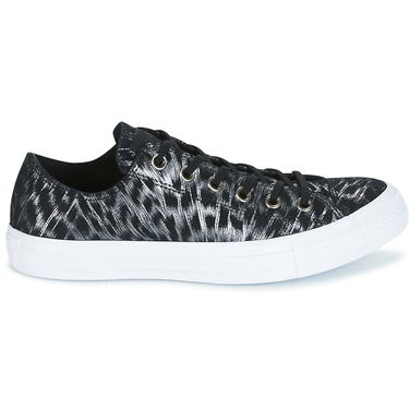 Кецове и обувки Converse CHUCK TAYLOR ALL STAR SHIMMER SUEDE OX BLACK/BLACK/WHITE Черно | 558000C, 2