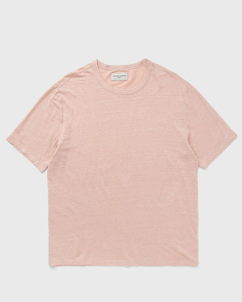 Тениска Officine Générale SS TEE PIECE DYED FRENCH LINEN Розово | S24MTEE216