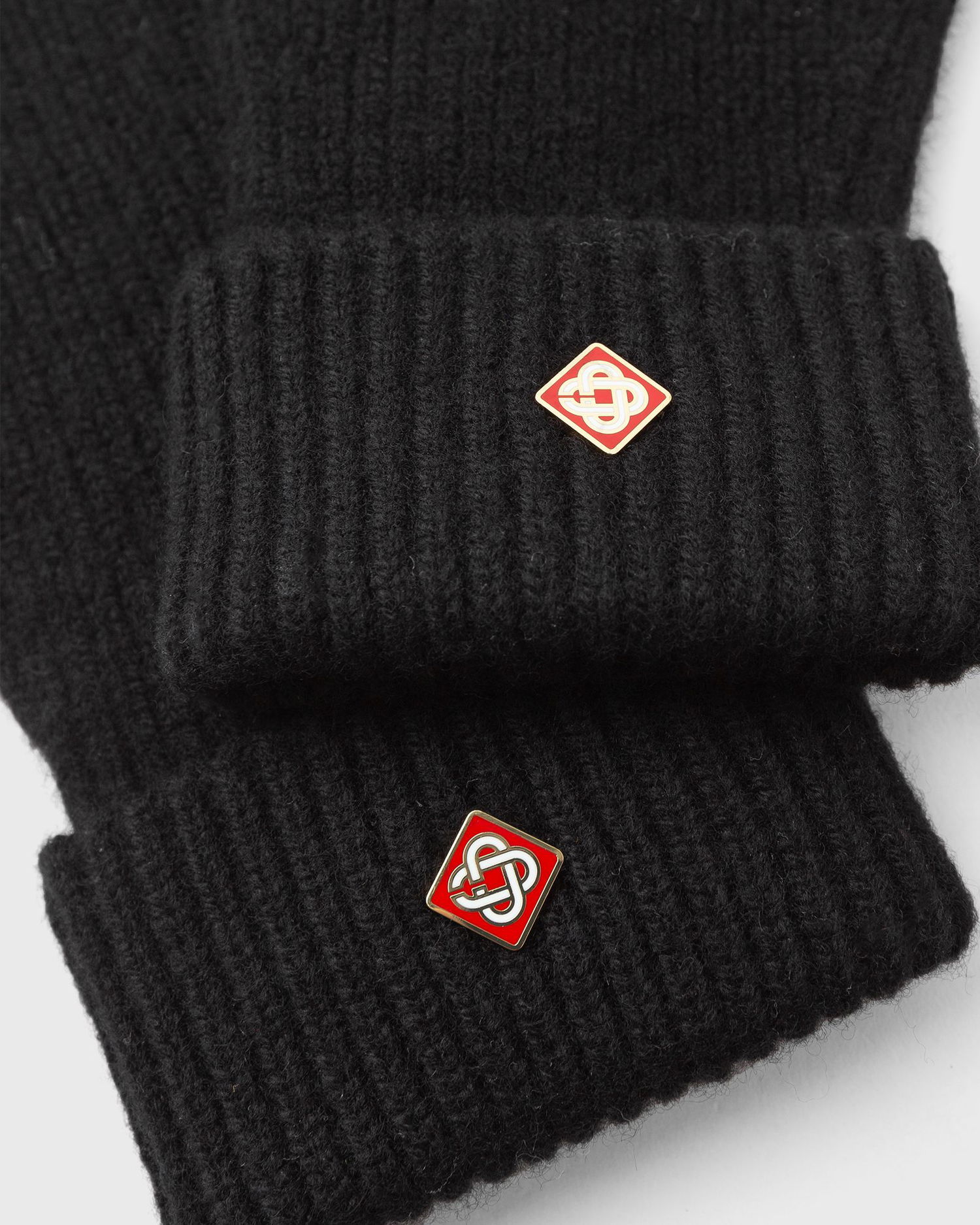 Ръкавици Casablanca Ribbed Knit Gloves Черно | A-AW25-ACC-271-05, 1