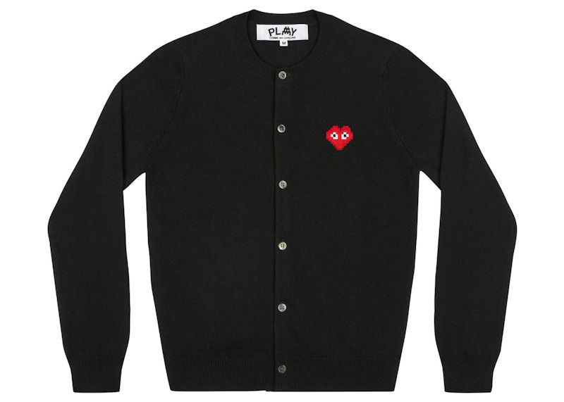 Пуловер Comme des Garçons Play Invader Heart Cardigan Черно | AZ-N083-051, 0