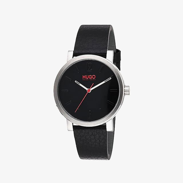 Rase Round Dial Leather Strap Wrist Watch
