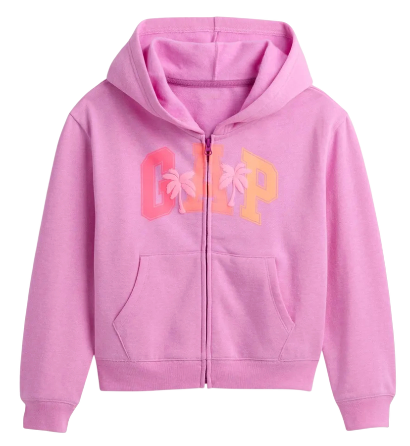 Суитчър GAP FullZip Hoodie with Palm Tree Logo Розово | 590786-04