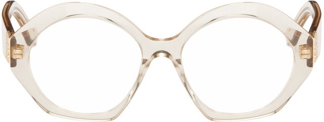 Beige Round Glasses