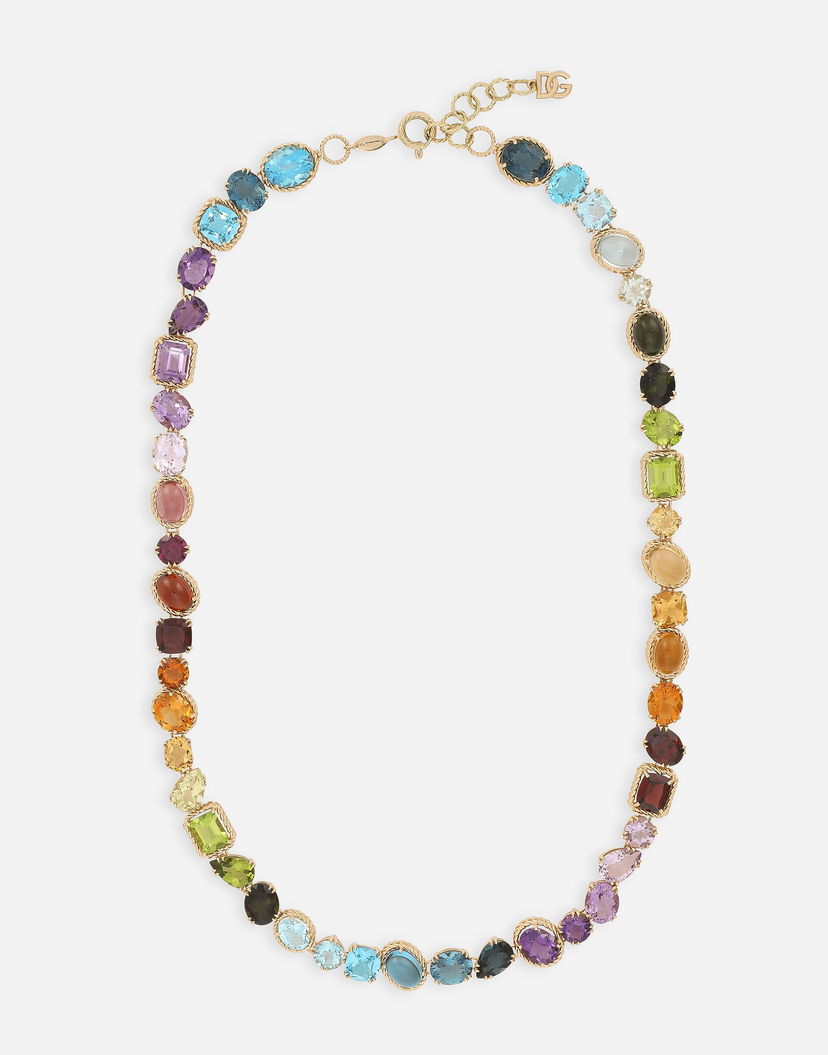 Колие Dolce & Gabbana Rainbow Necklace With Multicolor Gemstones Многоцветен | WNQA2GWMIX1ZOO00