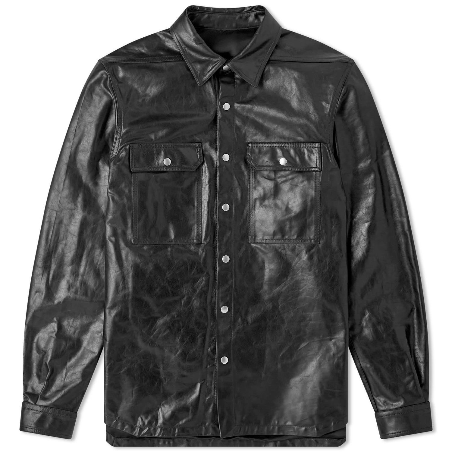 Палта Rick Owens Leather Outershirt Черно | RU01D3729-LSU-09, 0