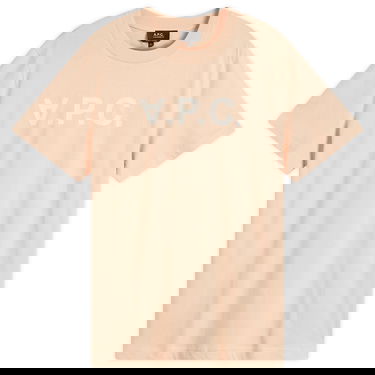 Тениска A.P.C. Men's VPC Logo T-Shirt Size Small Розово | COHBM-M26384-ELB, 0