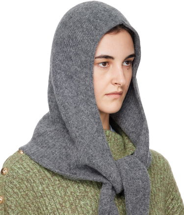 Шапка GANNI Soft Wool Balaclava Сиво | A6475, 3