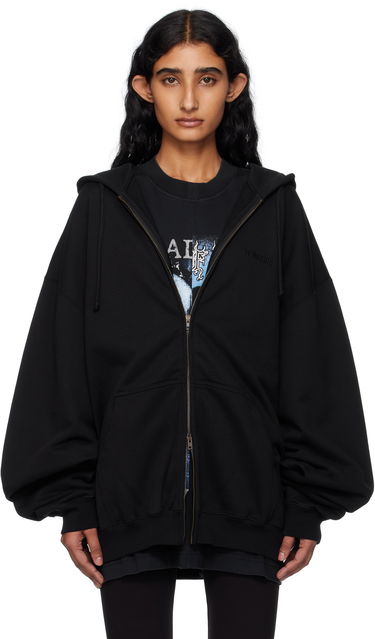 Суитчър VETEMENTS Vetements Oversized Zip-Up Hoodie Черно | UH76ZU100B, 0