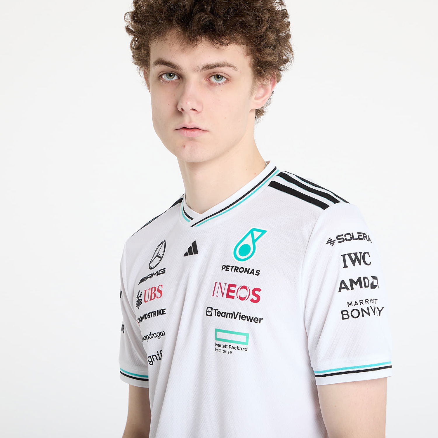 Тениска adidas Performance Mercedes-AMG Petronas Formula One Team Authentic Driver T-Shirt Бяло | JX5795, 1