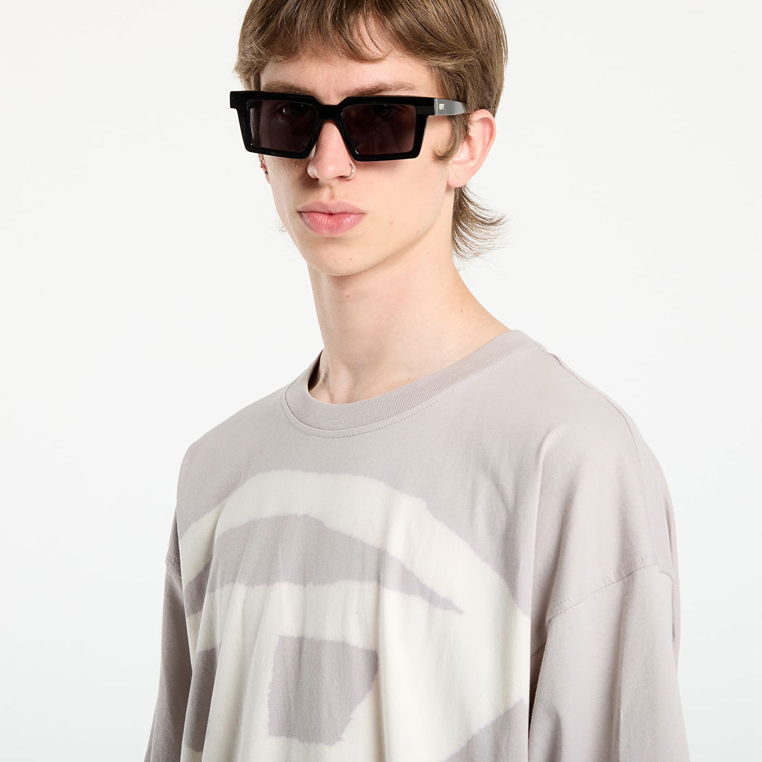 Тениска Diesel T-Boxt-Bleach T-Shirt Grey Сиво | A14872_0QKAS 9BZ, 1