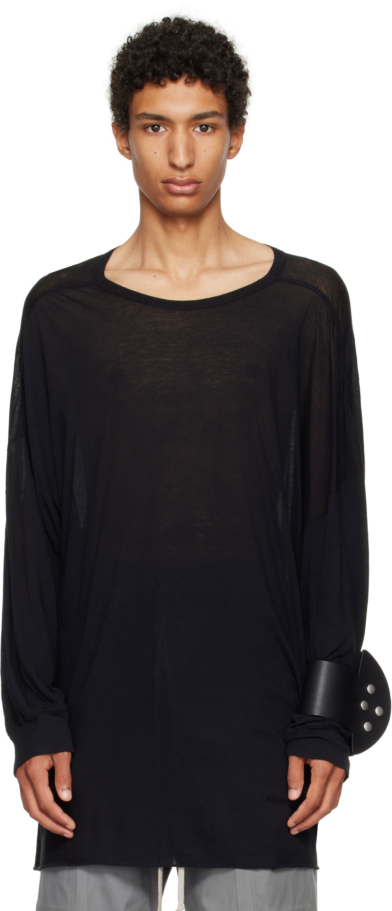 Тениска Rick Owens Rick Owens Concordians Tommy T-Shirt Черно | RU02E1276 UC, 0