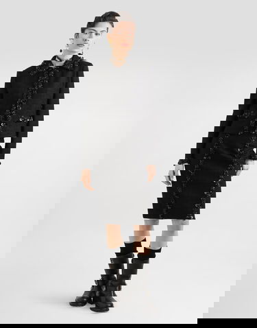 Яке Dolce & Gabbana Dolce & Gabbana Stretch Mat Embellished Short Jacket Черно | F27GGZFUCDQN0000, 1