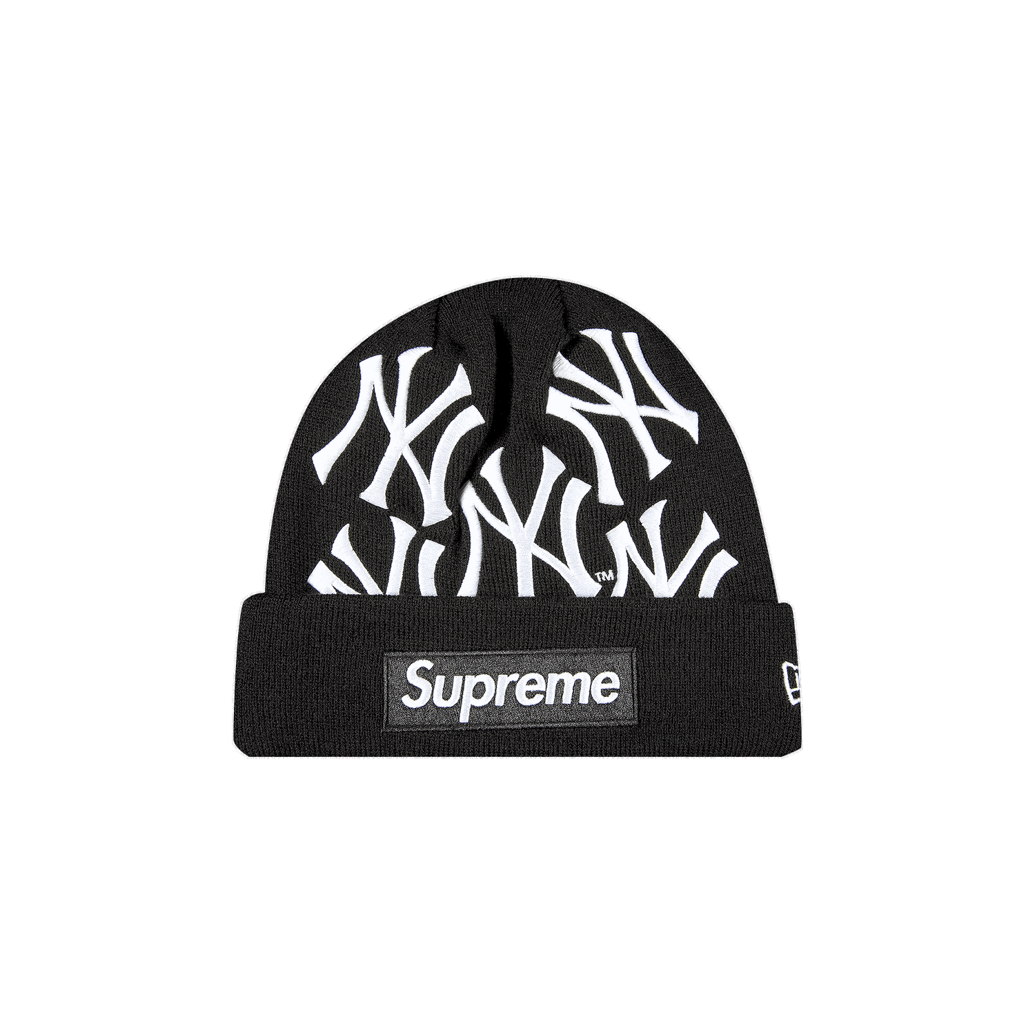 Шапка Supreme New York Yankees x New Era Box Logo Beanie Черно | FW21BN7 BLACK, 0