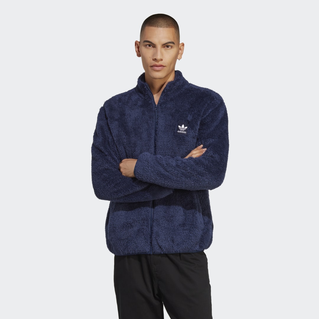 Яке adidas Originals Essentials+ Fluffy Fleece Тъмно синьо | IB2019, 1