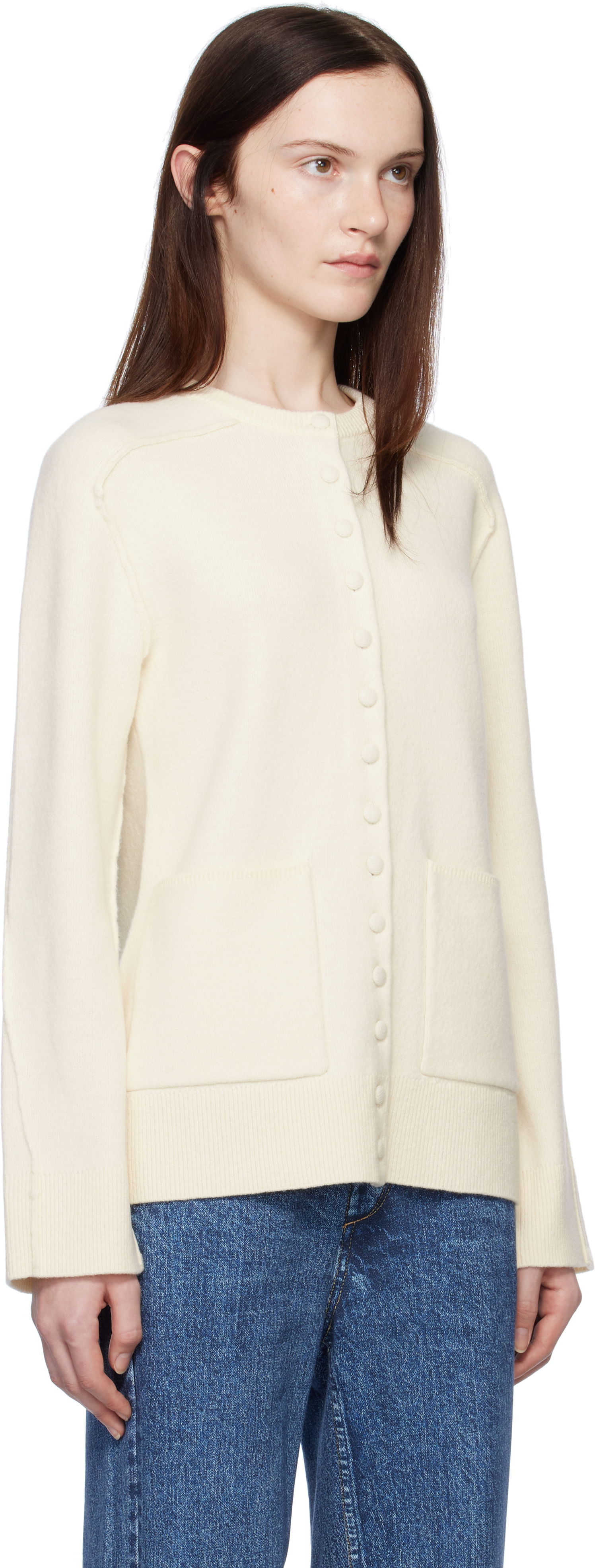 Пуловер rag & bone rag & bone Bridget Lady Cardigan Бяло | WAS24H033MM33, 1
