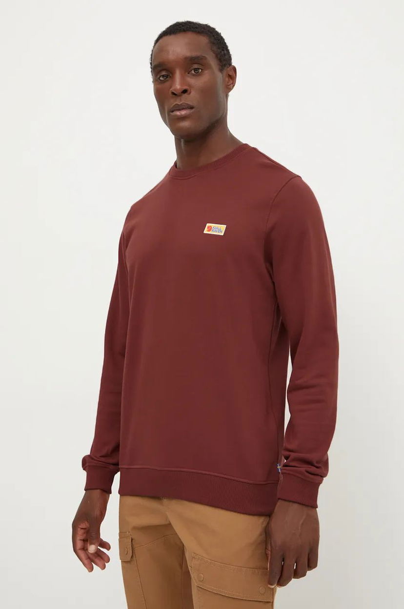 Суитчър FJÄLLRÄVEN Vardag Crewneck Sweatshirt Червено | F87070.352