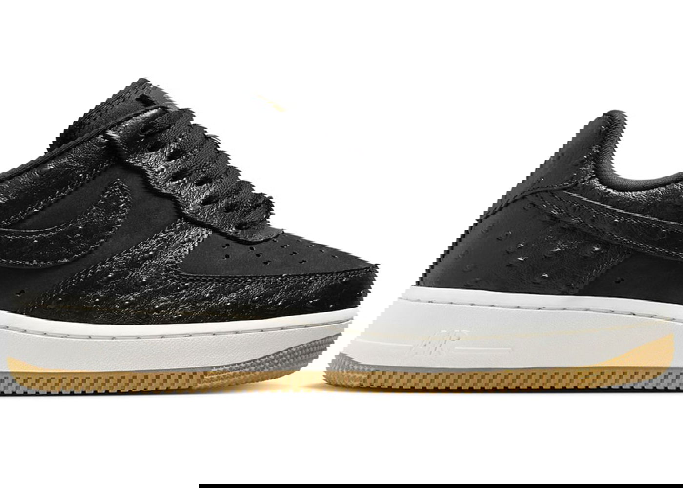 Кецове и обувки Nike Air Force 1 Low '07 "Black Ostrich" W Черно | DZ2708-002, 1