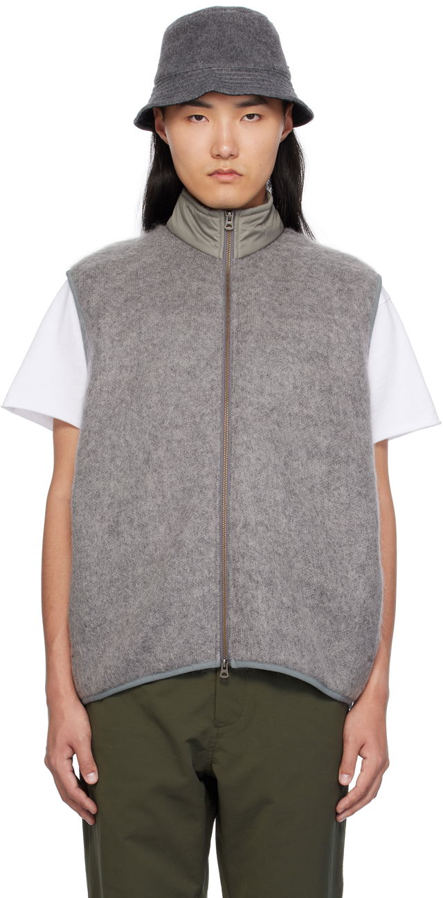 Mohair Zip-Up Vest