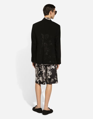 Къси панталони Dolce & Gabbana Floral-Print Silk Shorts Черно | GV37ATIS1VSHN5DY, 2