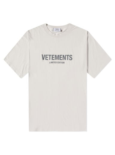 Тениска VETEMENTS Limited Edition Logo Tee Oyster Mushroom Сиво | UE54TR170W