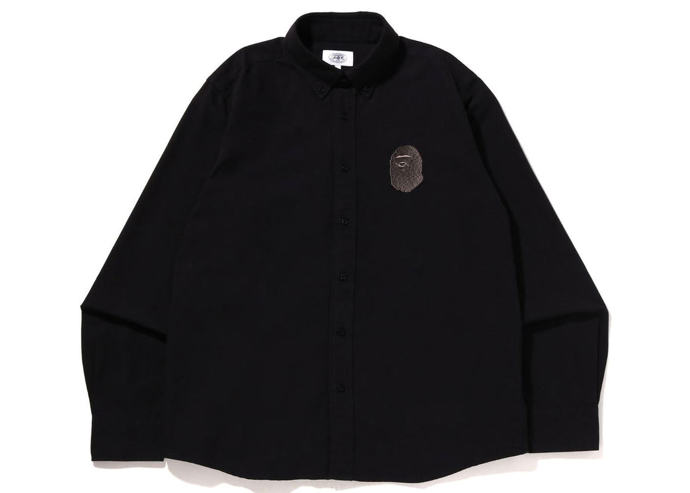 Риза BAPE Large Ape Head Oxford BD Shirt Черно | 1I80-131-008, 0