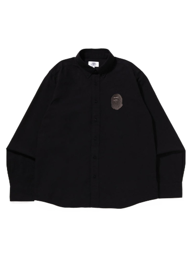 Риза BAPE Large Ape Head Oxford BD Shirt Черно | 1I80-131-008