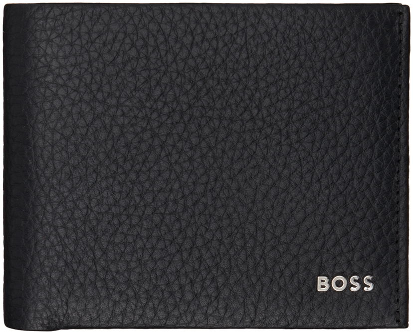 Портфейл BOSS Black Leather Logo Lettering Wallet Черно | 50529512