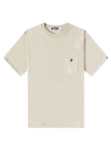 One Point Pocket T-Shirt Beige