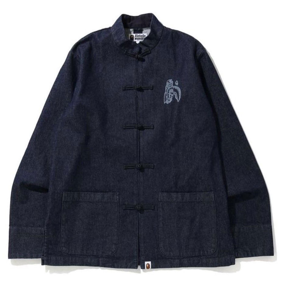 Яке BAPE Indigo Tiger Shark China Jacket Тъмно синьо | 001LJG201013X, 1