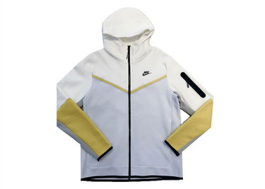 Суитчър Nike Sportswear Tech Fleece Full Zip Hoodie White/Yellow/Baby Blue Сиво | CU4489-102, 0