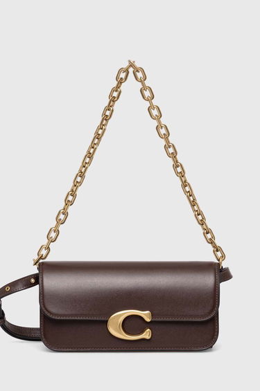 Чанта през рамо Coach Leather Shoulder Bag Черно | CP120, 0