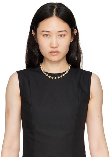 Колие Amina Muaddi Crystal Tennis Necklace Металик | IRIS NECKLACE, 1