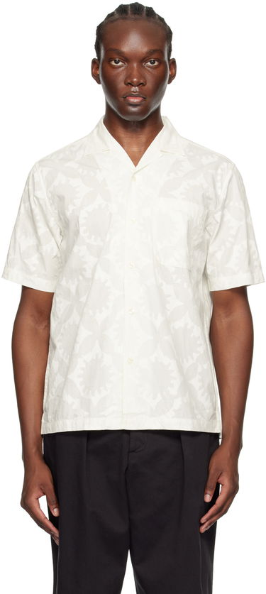 Риза Universal Works Universal Works Minari Print Resort Shirt Бяло | P3078, 0